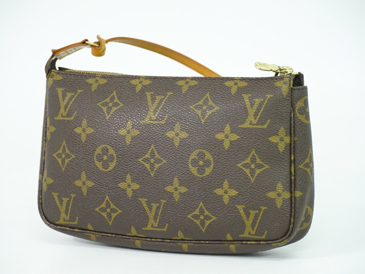 Louis Vuitton Pochette Accessoire Brown Canvas Clutch Bag