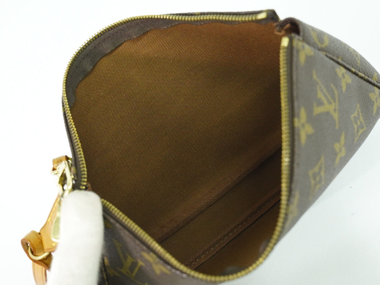 Louis Vuitton Pochette Accessoire Brown Canvas Clutch Bag