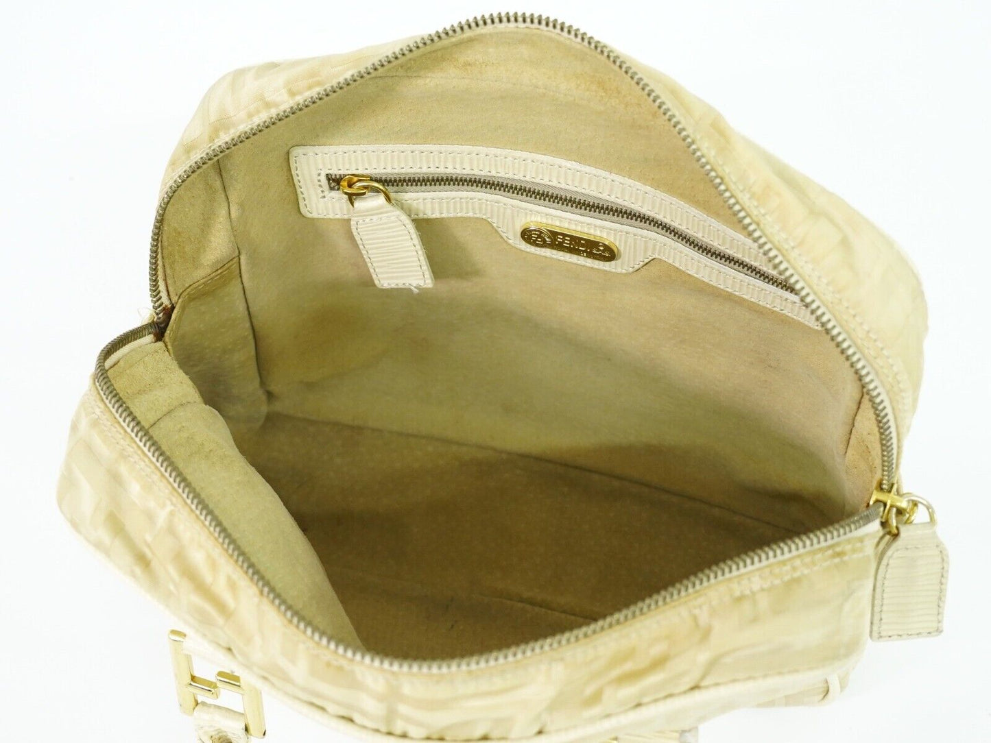 Fendi Beige Canvas Hand Bag