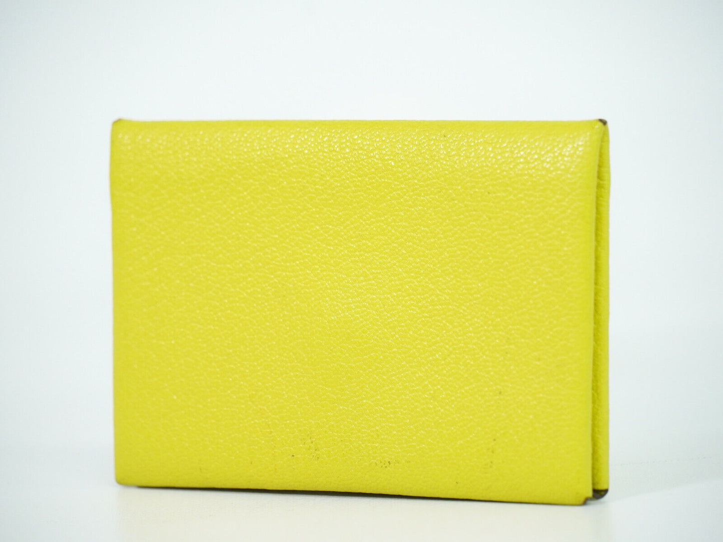 Hermès Calvi Yellow Leather Wallet Accessories