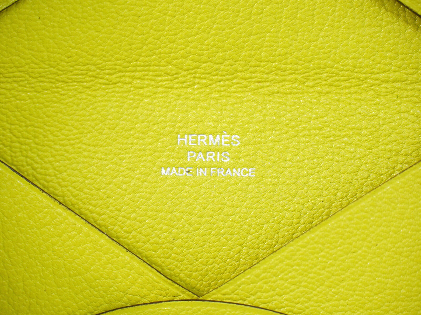 Hermès Calvi Yellow Leather Wallet Accessories