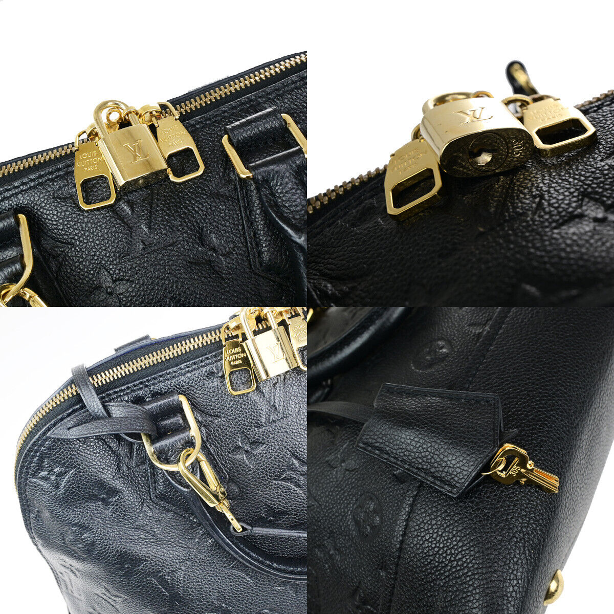 Louis Vuitton Neo Alma Black Leather Hand Bag