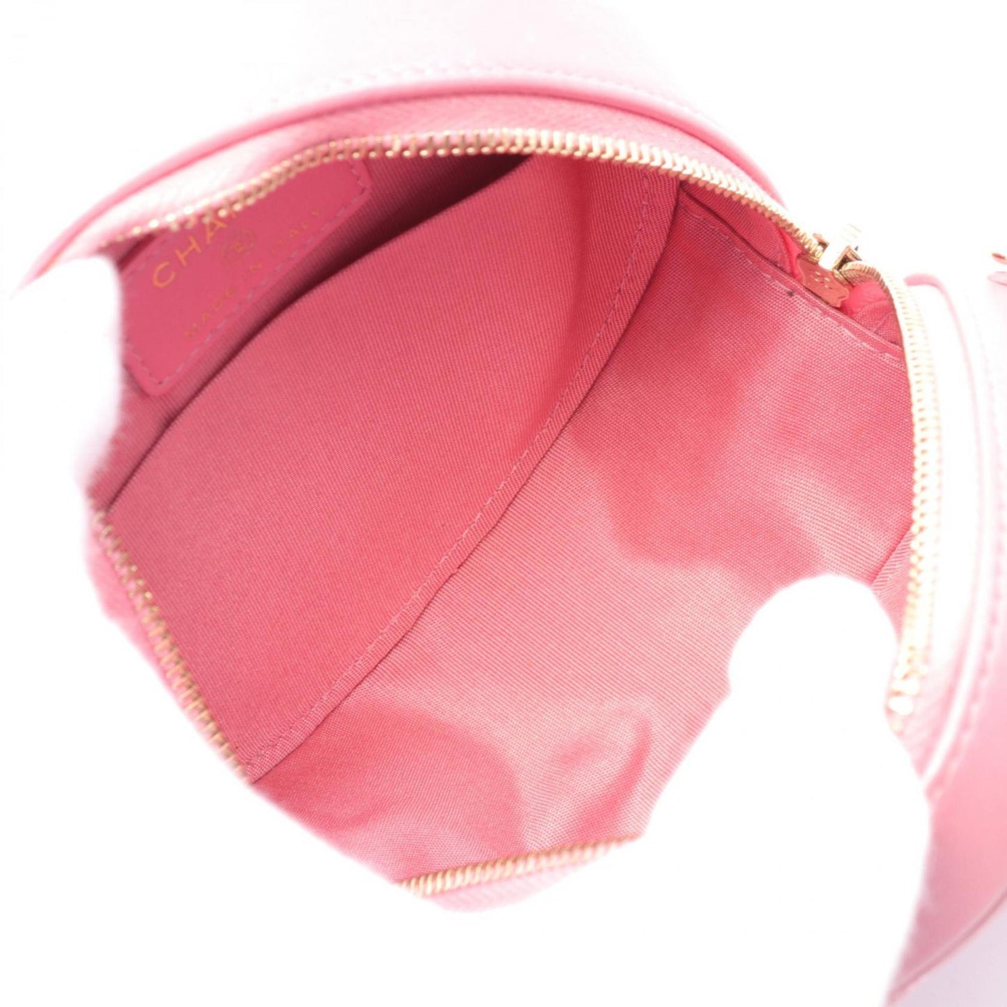 Chanel Round Mini Pink Leather Shoulder Bag