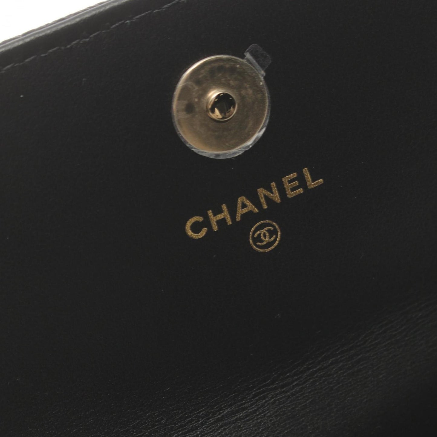 Chanel Wallet On Chain Black Leather Clutch Bag