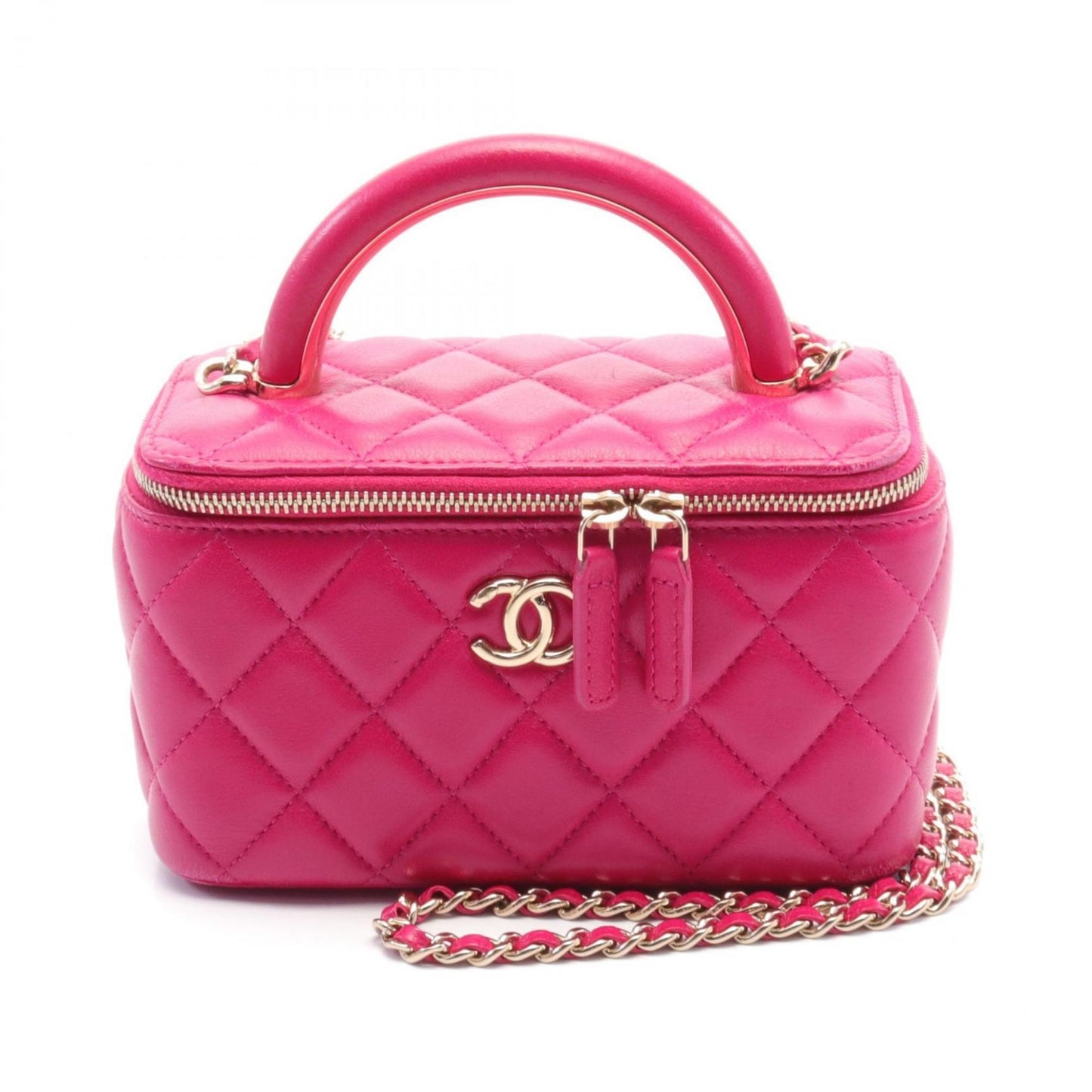 Chanel Pink Leather Shopper Bag