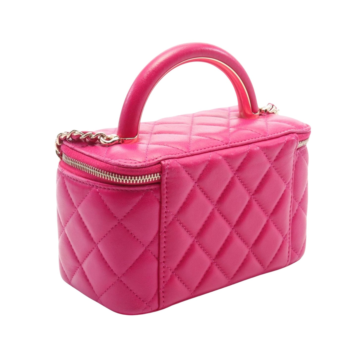 Chanel Pink Leather Shopper Bag