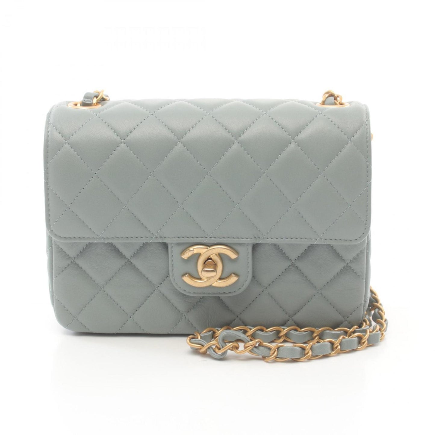 Chanel Timeless Blue Leather Shoulder Bag