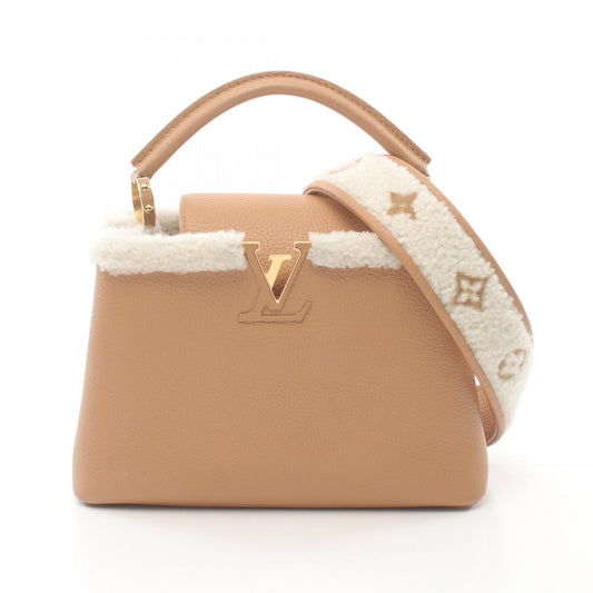 Louis Vuitton Capucines Beige Leather Hand Bag