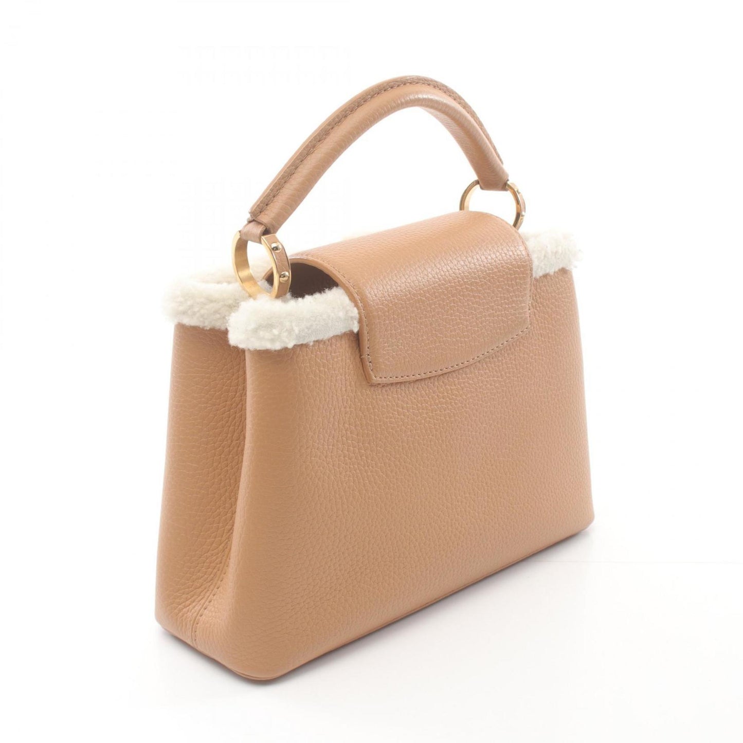 Louis Vuitton Capucines Beige Leather Hand Bag