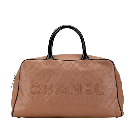 Chanel Bowling Brown Leather Hand Bag