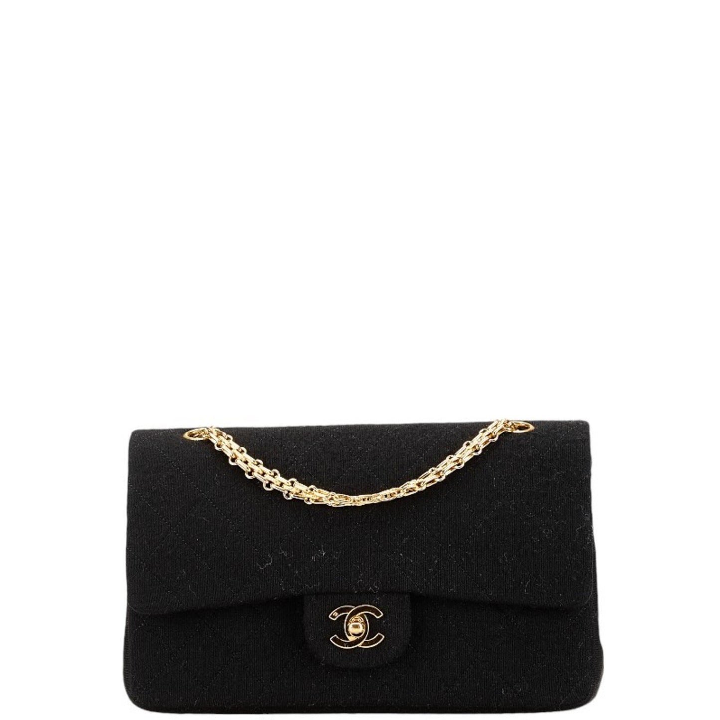 Chanel Timeless Black Cotton Shoulder Bag