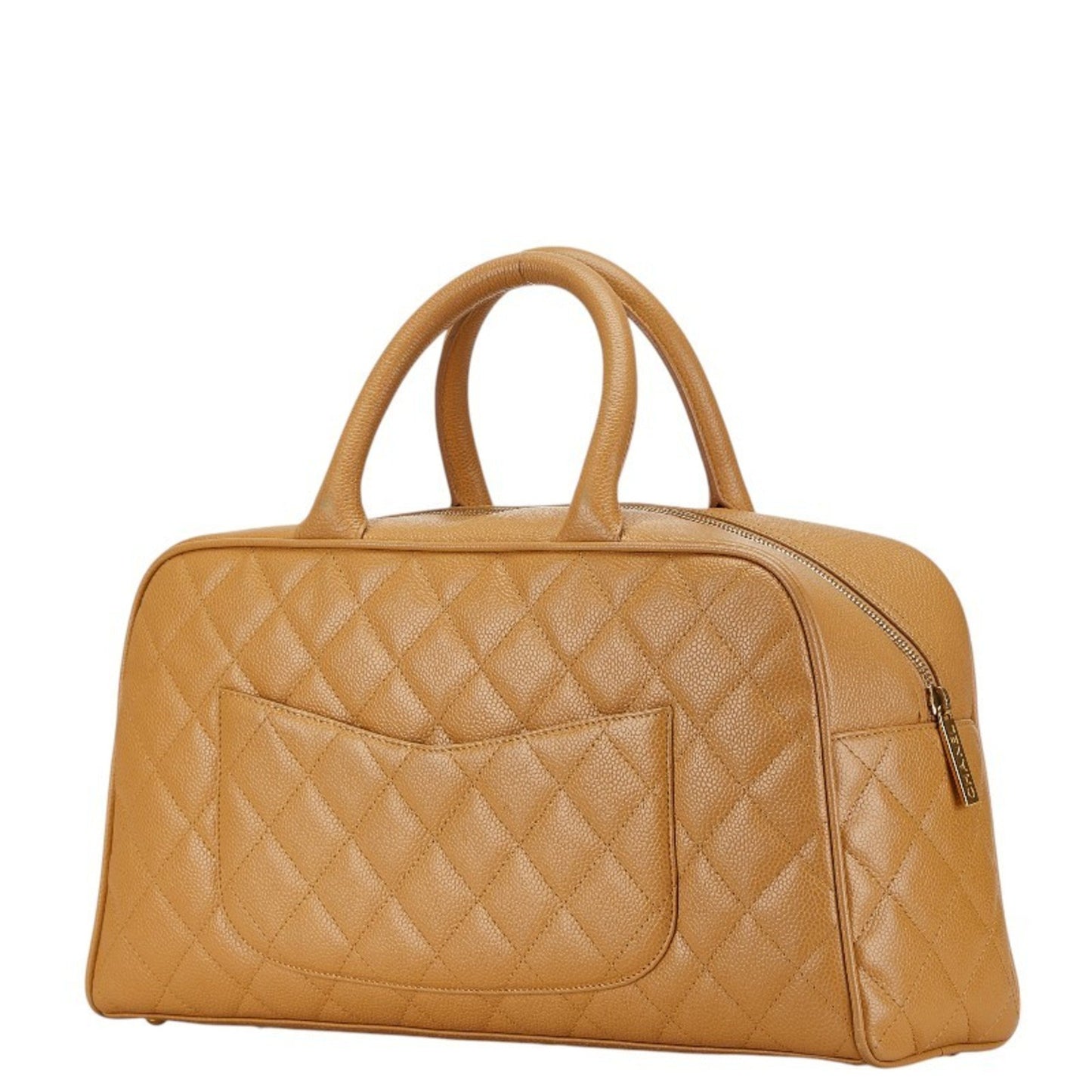 Chanel Bowling Beige Leather Hand Bag