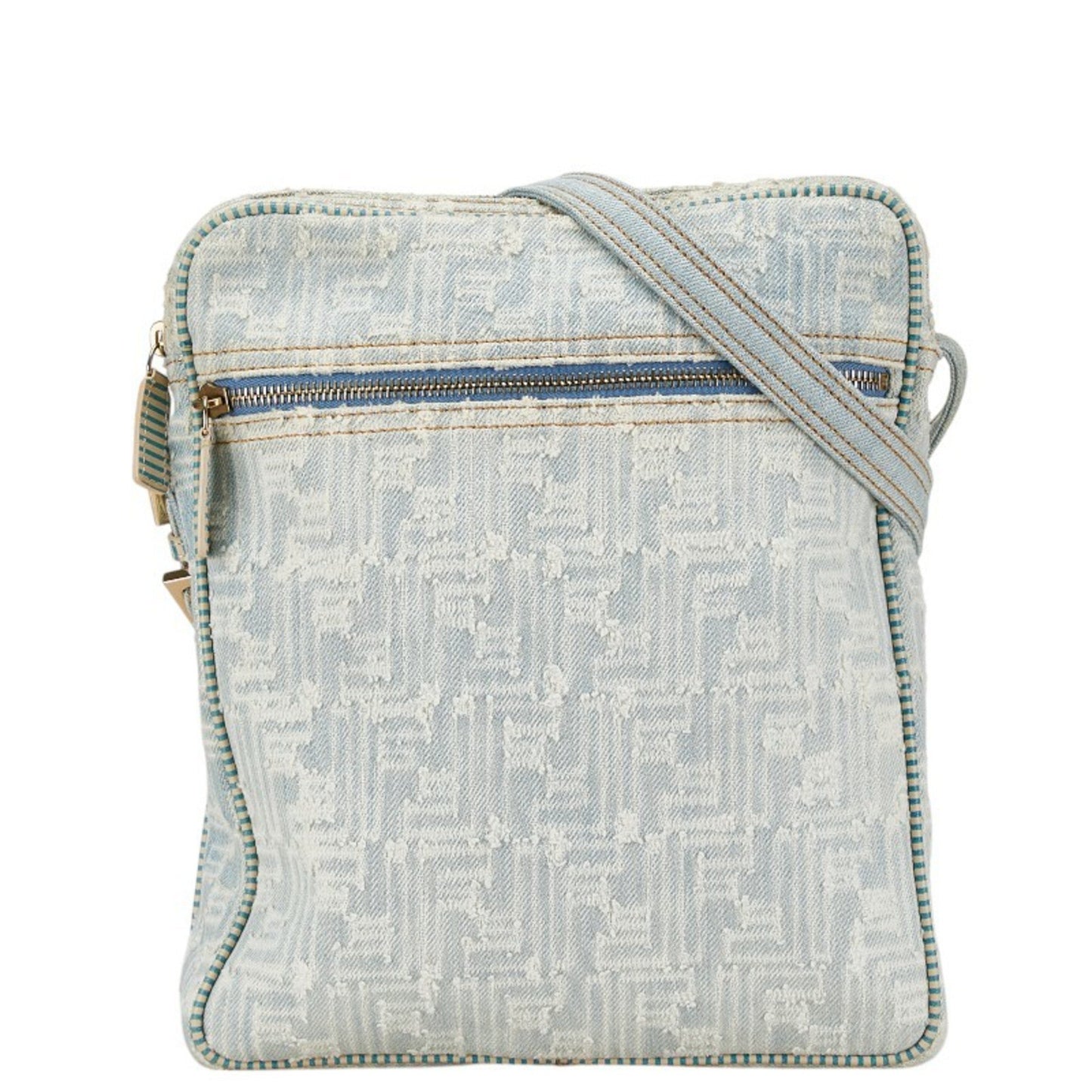 Fendi Zucca Blue Denim - Jeans Shoulder Bag