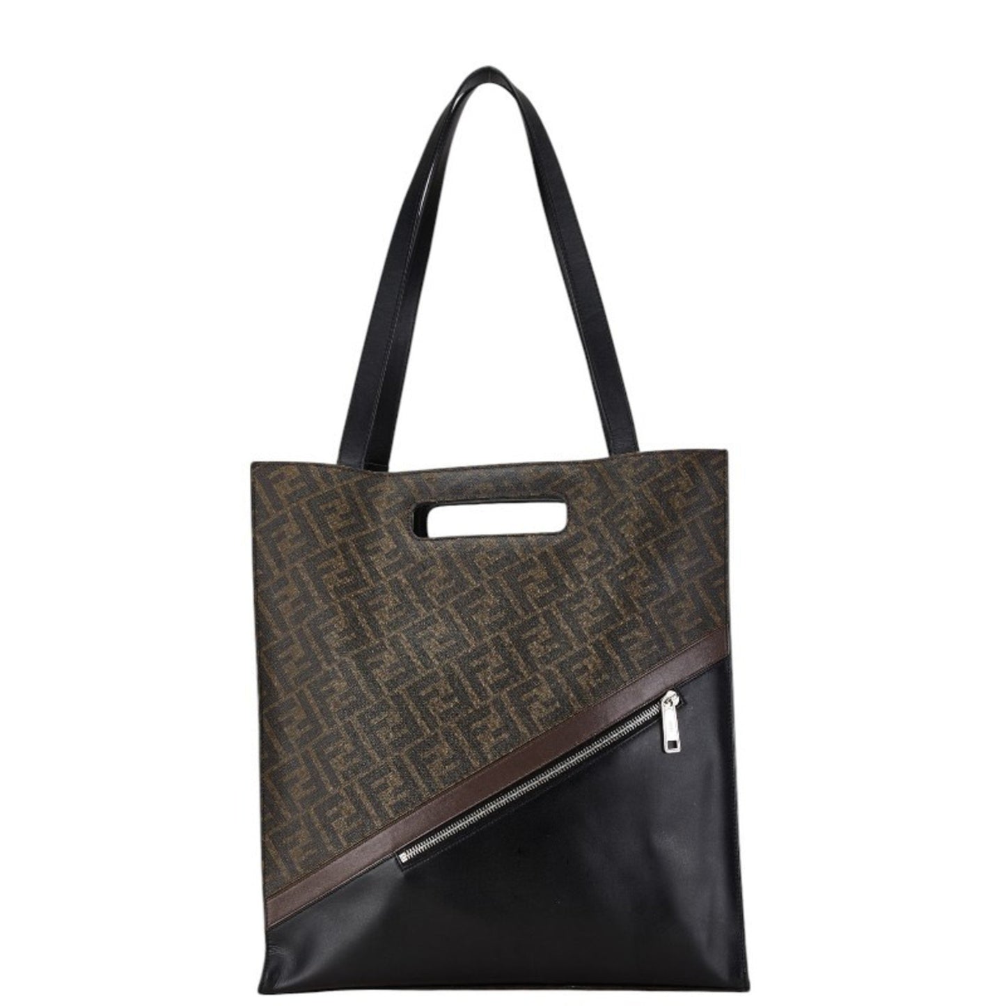 Fendi Roma Brown Canvas Tote Bag