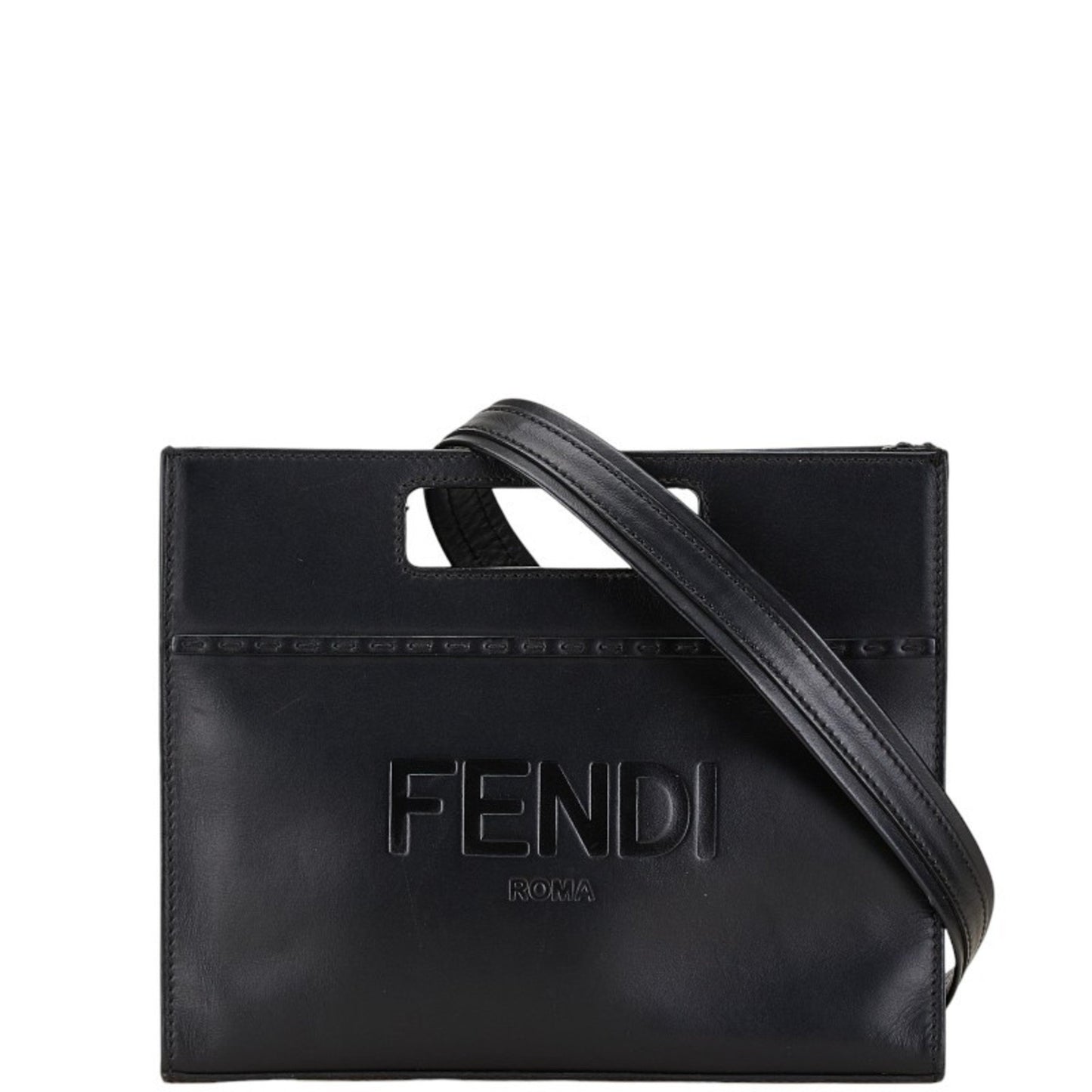 Fendi Shopper bag Black Leather Shoulder Bag