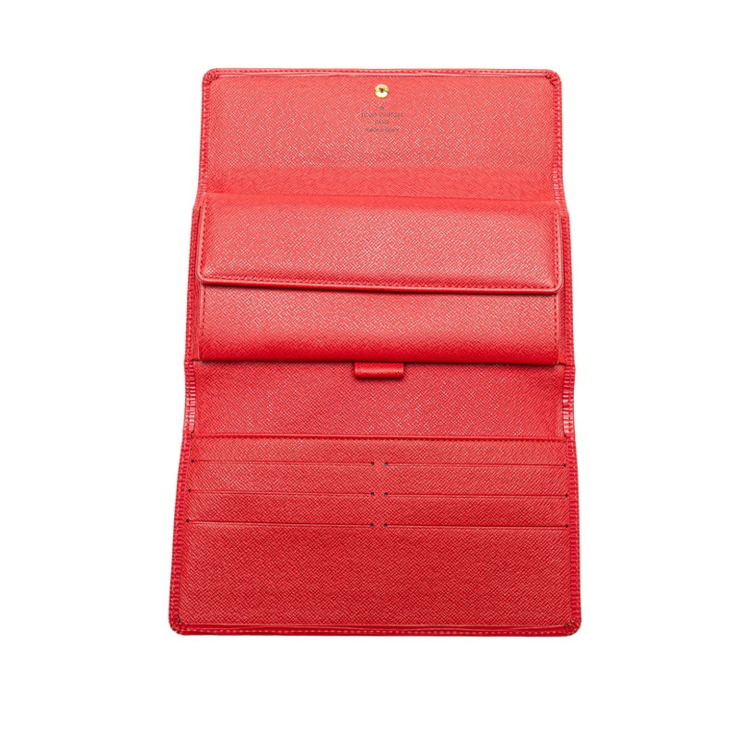 Louis Vuitton Trésor Red Leather Wallet Accessories