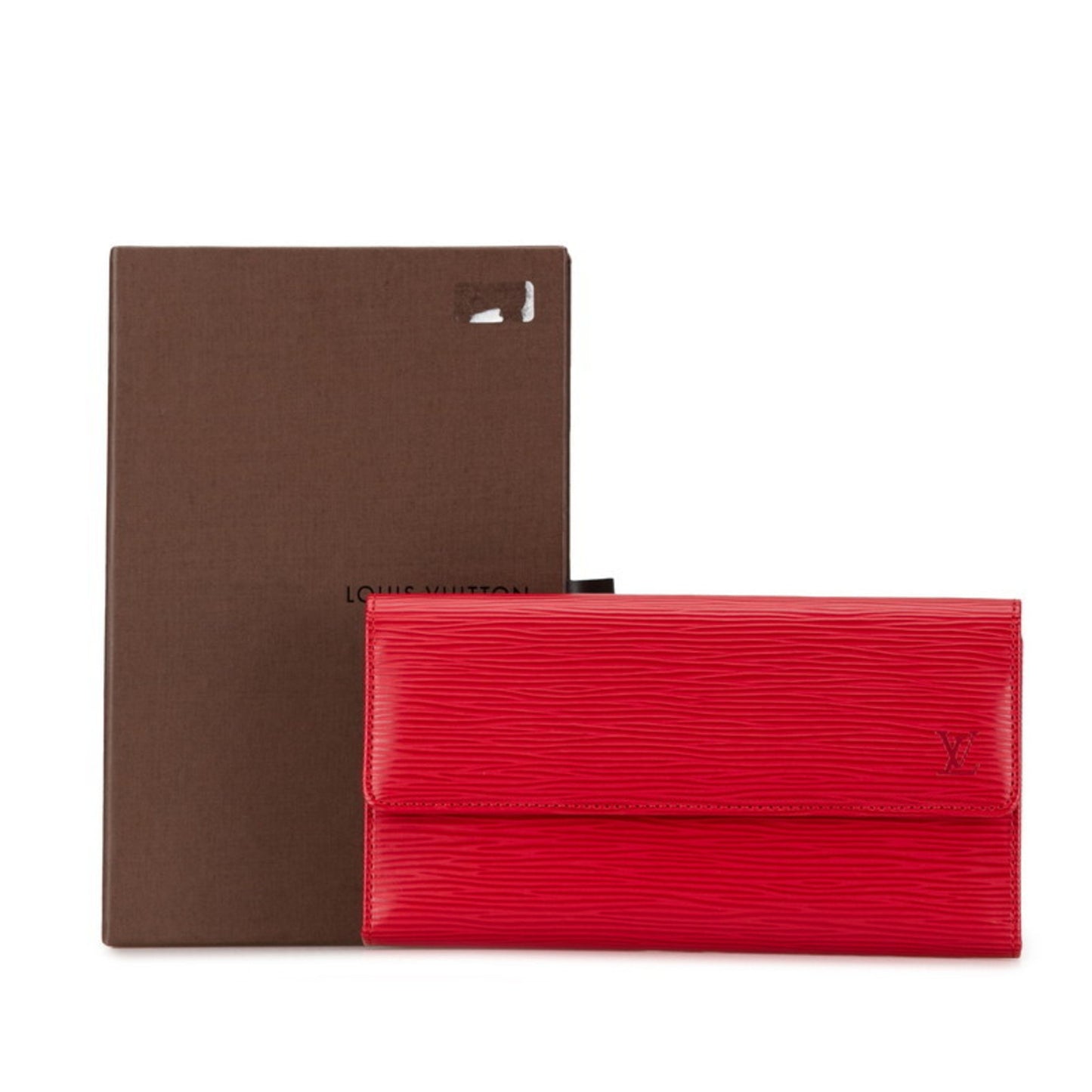 Louis Vuitton Trésor Red Leather Wallet Accessories