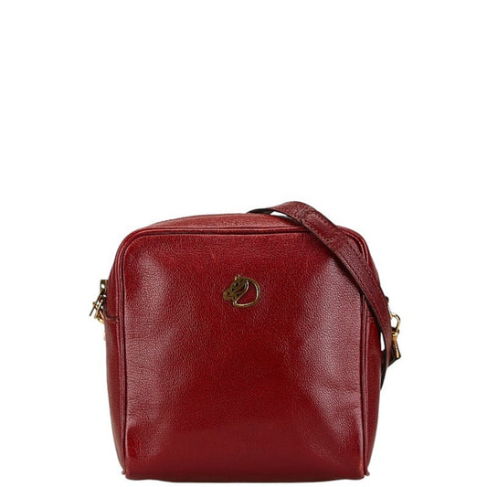 Hermès Horse Motif Red Leather Shoulder Bag