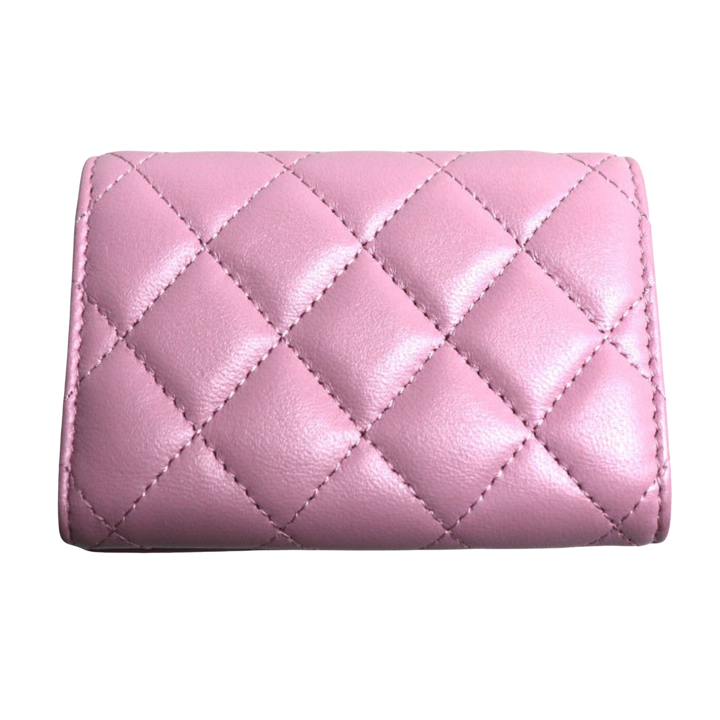 Chanel Pink Leather Wallet Accessories