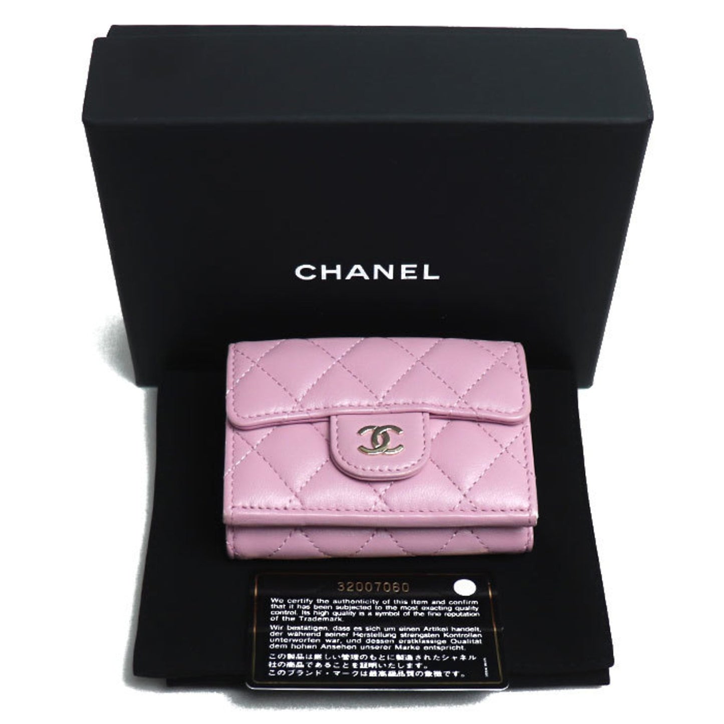 Chanel Pink Leather Wallet Accessories