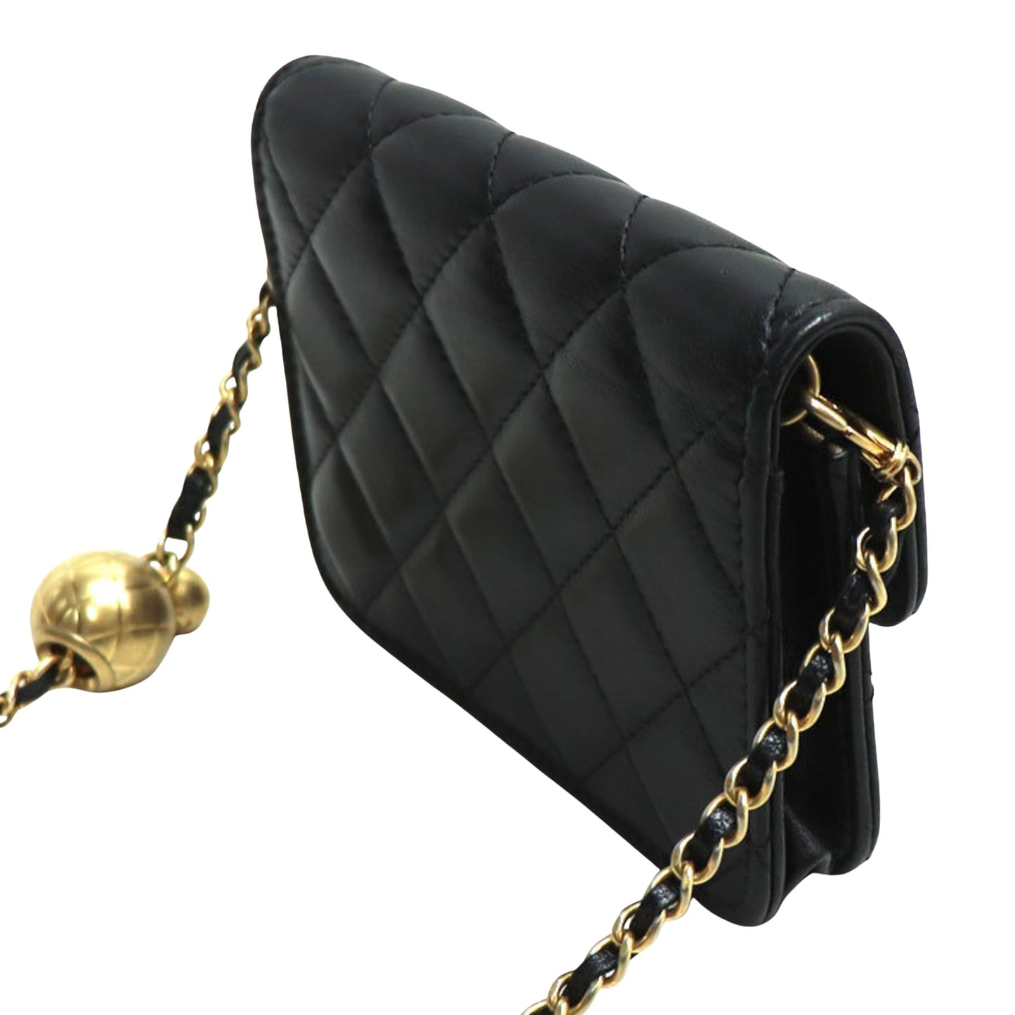 Chanel Wallet On Chain Black Leather Shoulder Bag