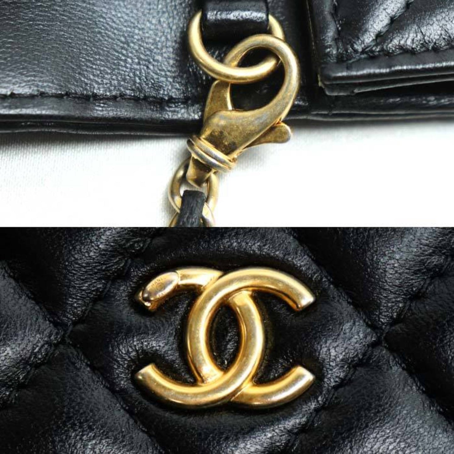 Chanel Wallet On Chain Black Leather Shoulder Bag