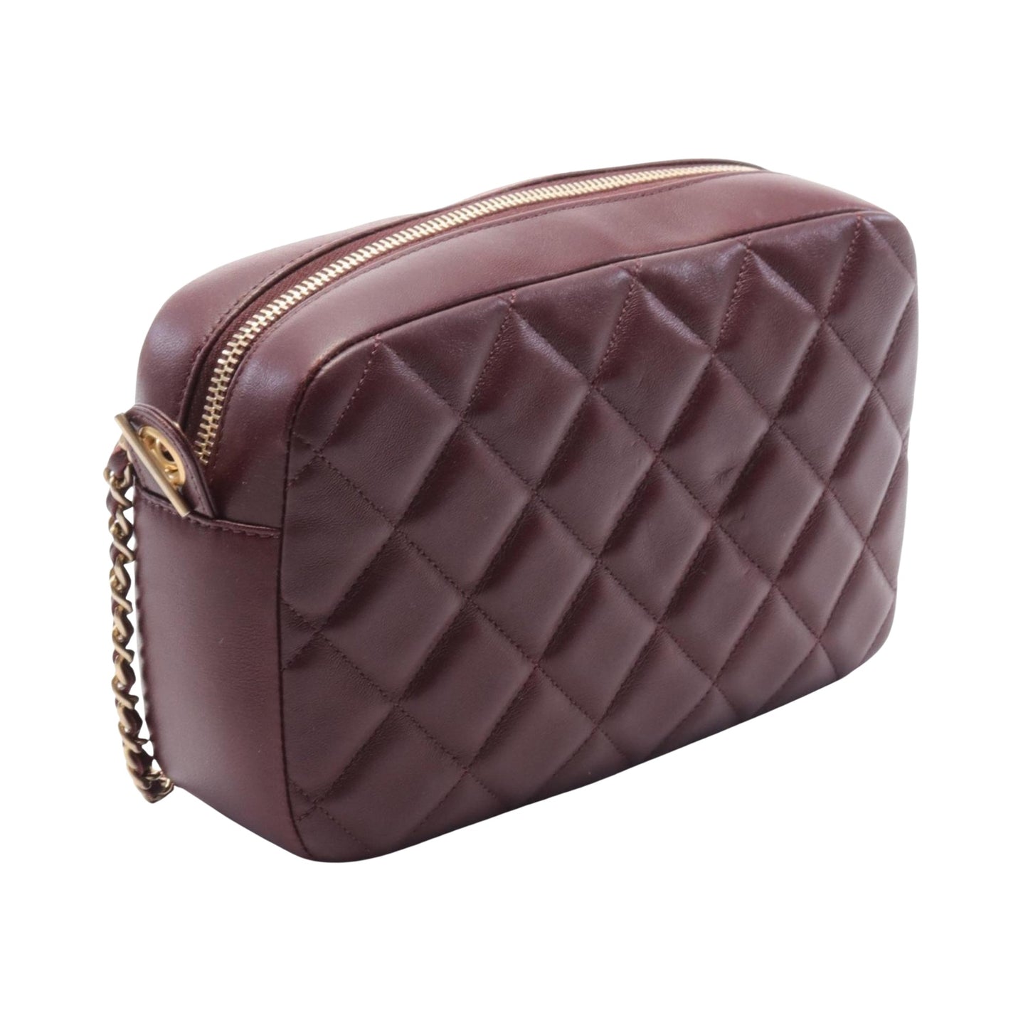 Chanel Burgundy Leather Shopper Bag