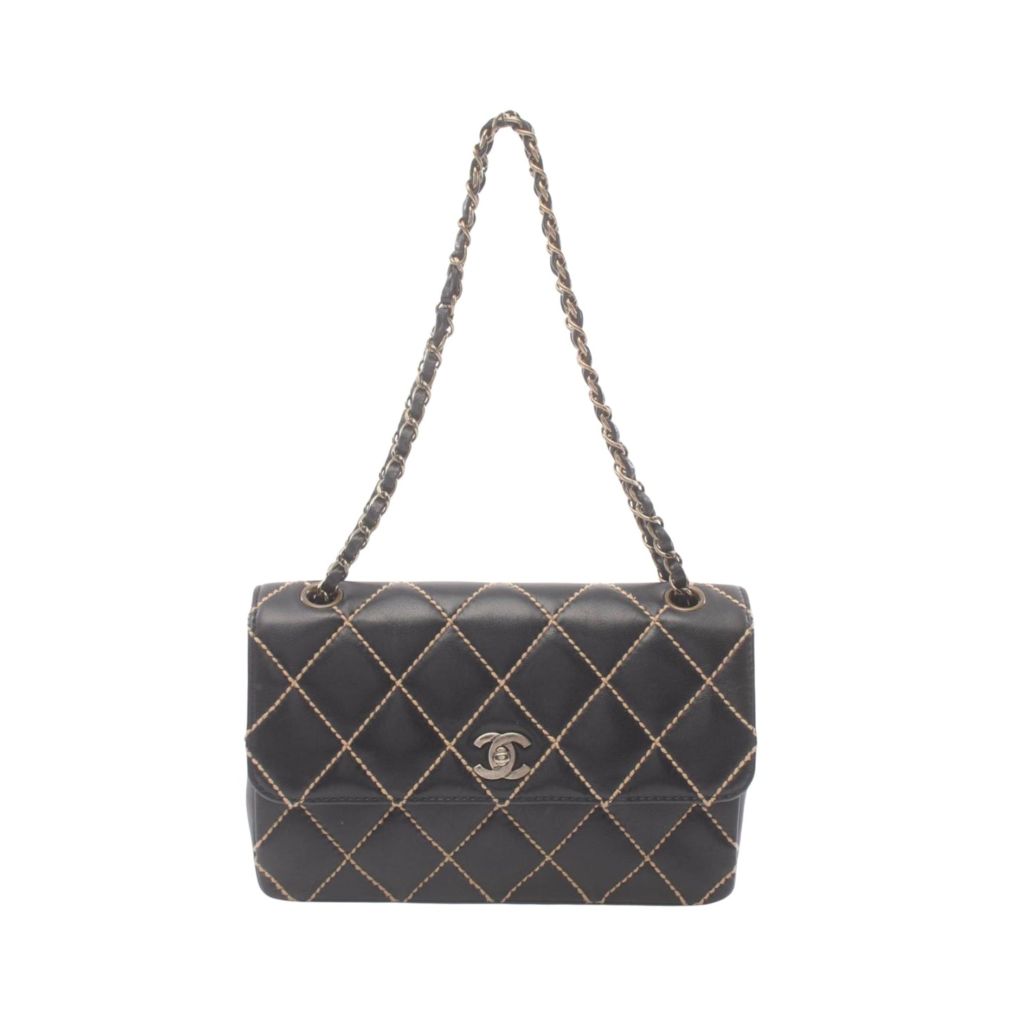 Chanel Black Leather Shopper Bag