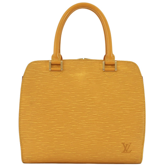 Louis Vuitton Pont Neuf Yellow Leather Hand Bag