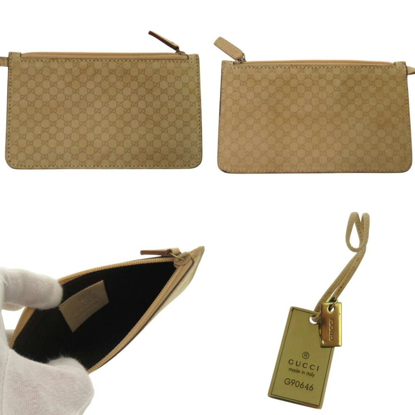 Gucci Beige Leather Hand Bag