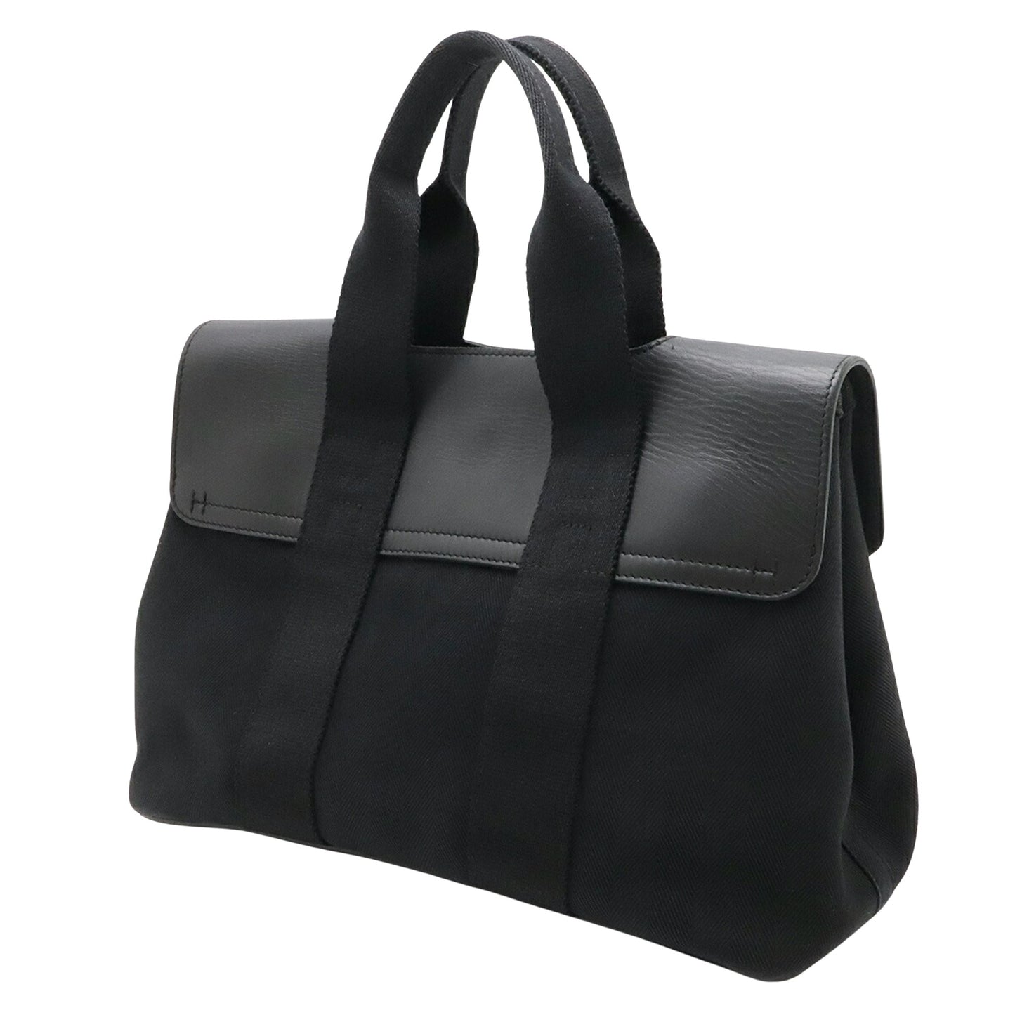 Hermès Valparaiso Black Canvas Tote Bag