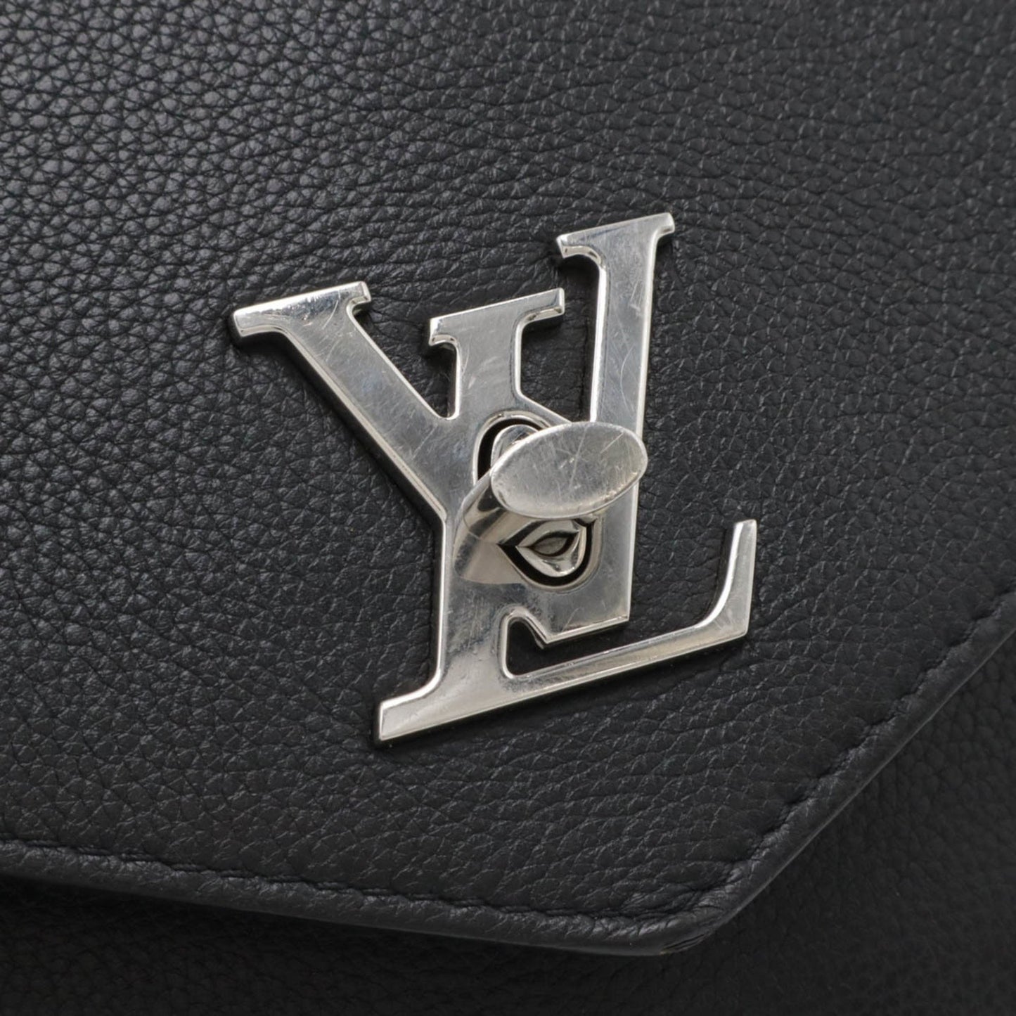 Louis Vuitton Mylockme Black Leather Shoulder Bag