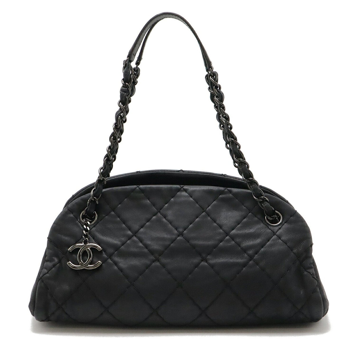 Chanel Mademoiselle Black Leather Shoulder Bag