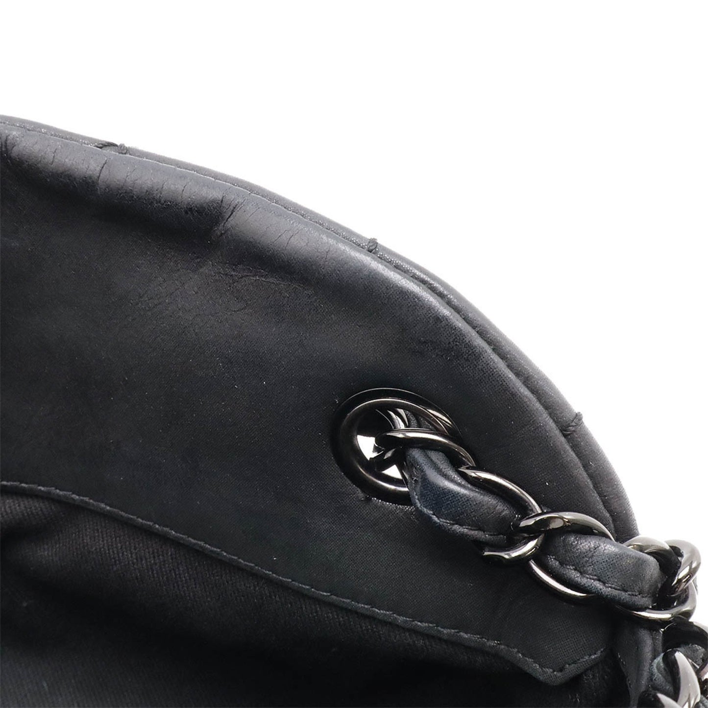 Chanel Mademoiselle Black Leather Shoulder Bag