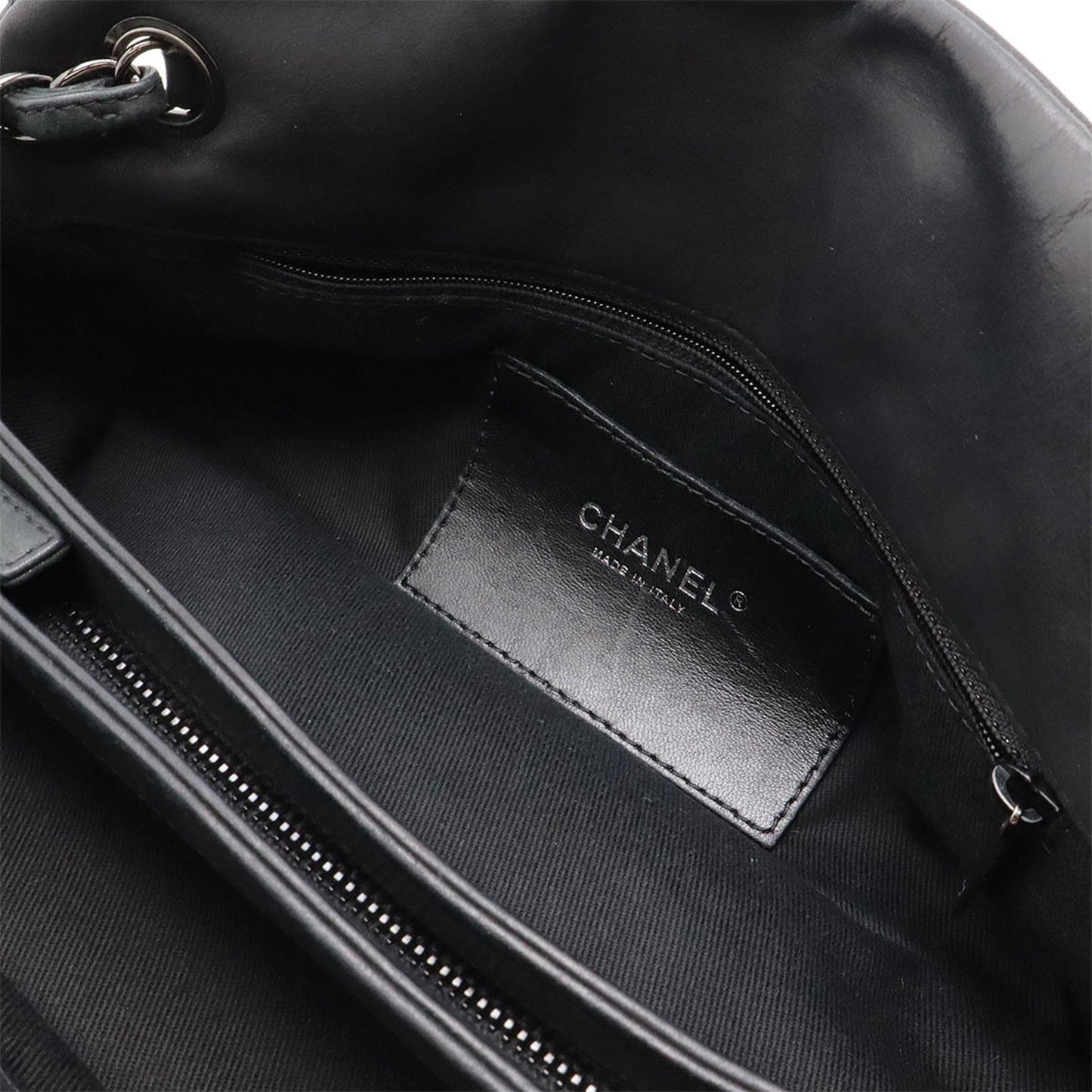 Chanel Mademoiselle Black Leather Shoulder Bag