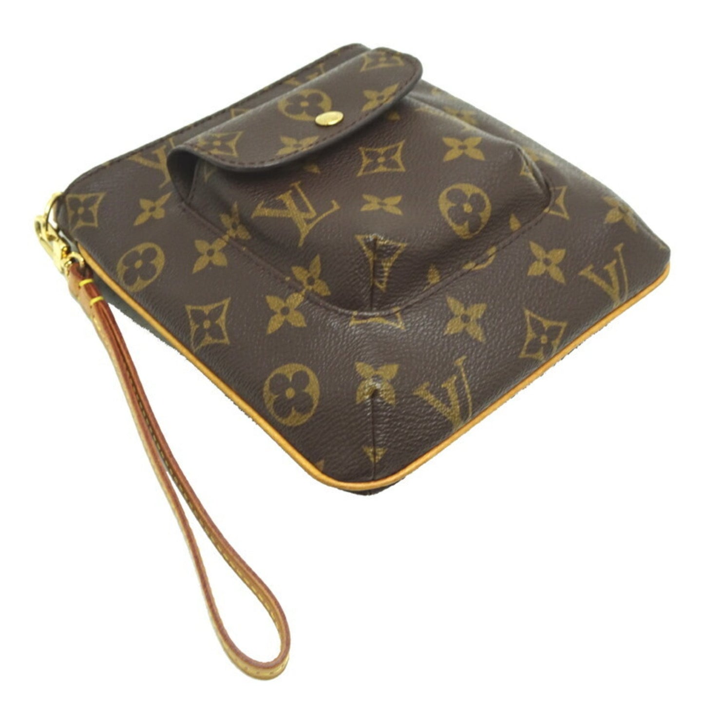 Louis Vuitton Partition Brown Canvas Clutch Bag