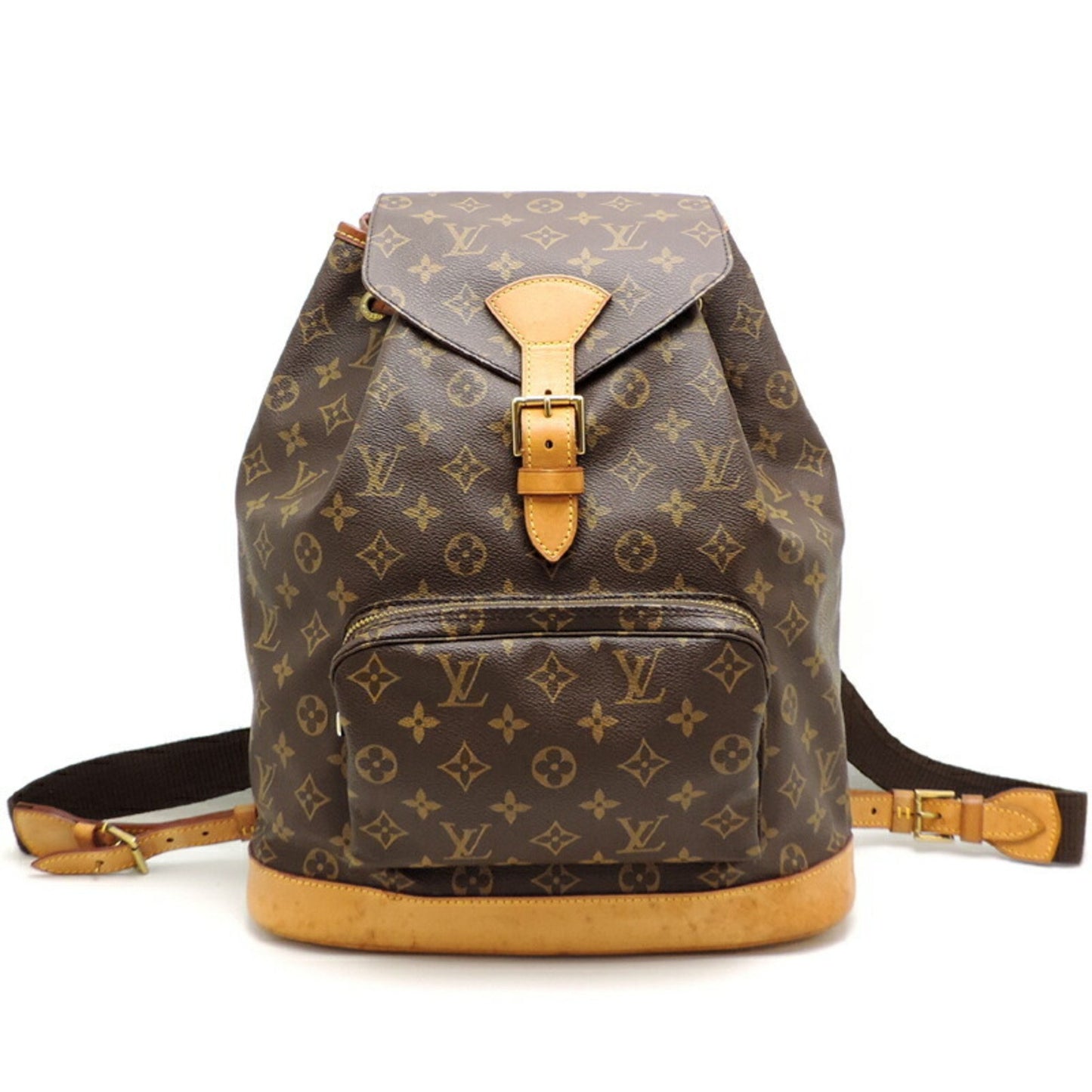 Louis Vuitton Montsouris GM Brown Canvas Backpack Bag