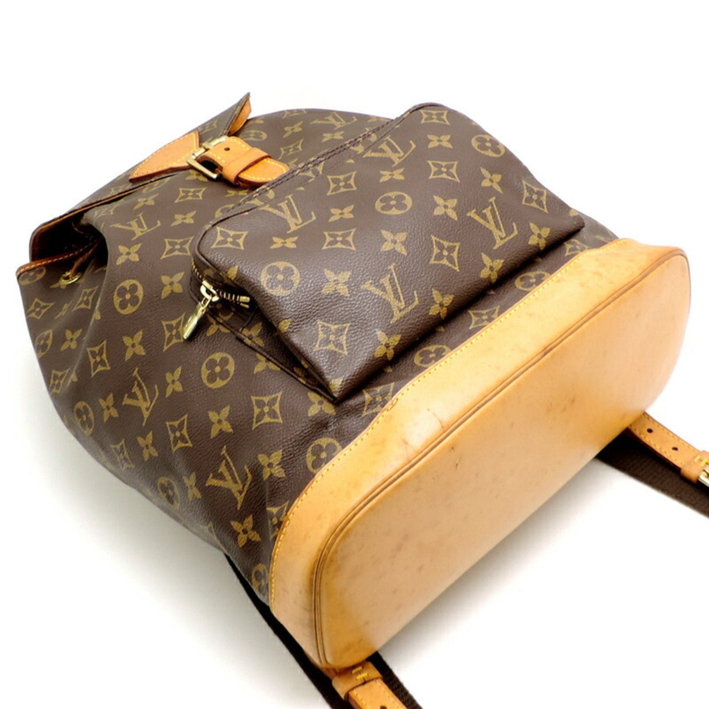 Louis Vuitton Montsouris GM Brown Canvas Backpack Bag