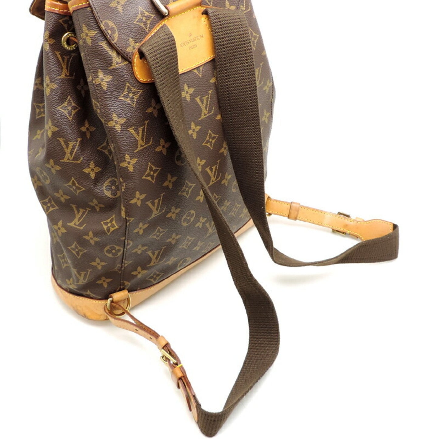 Louis Vuitton Montsouris GM Brown Canvas Backpack Bag