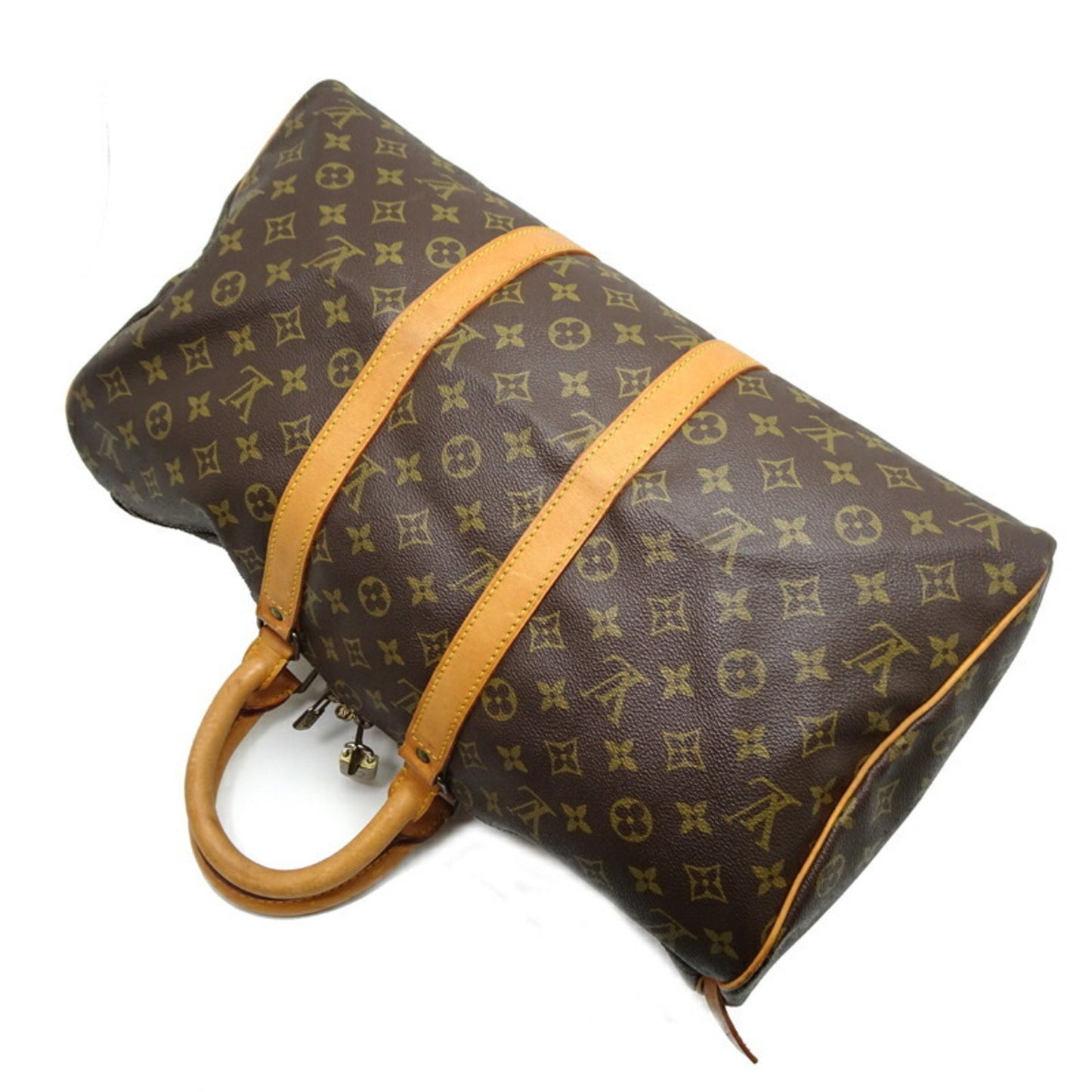 Louis Vuitton Keepall 45 Brown Canvas Travel Bag