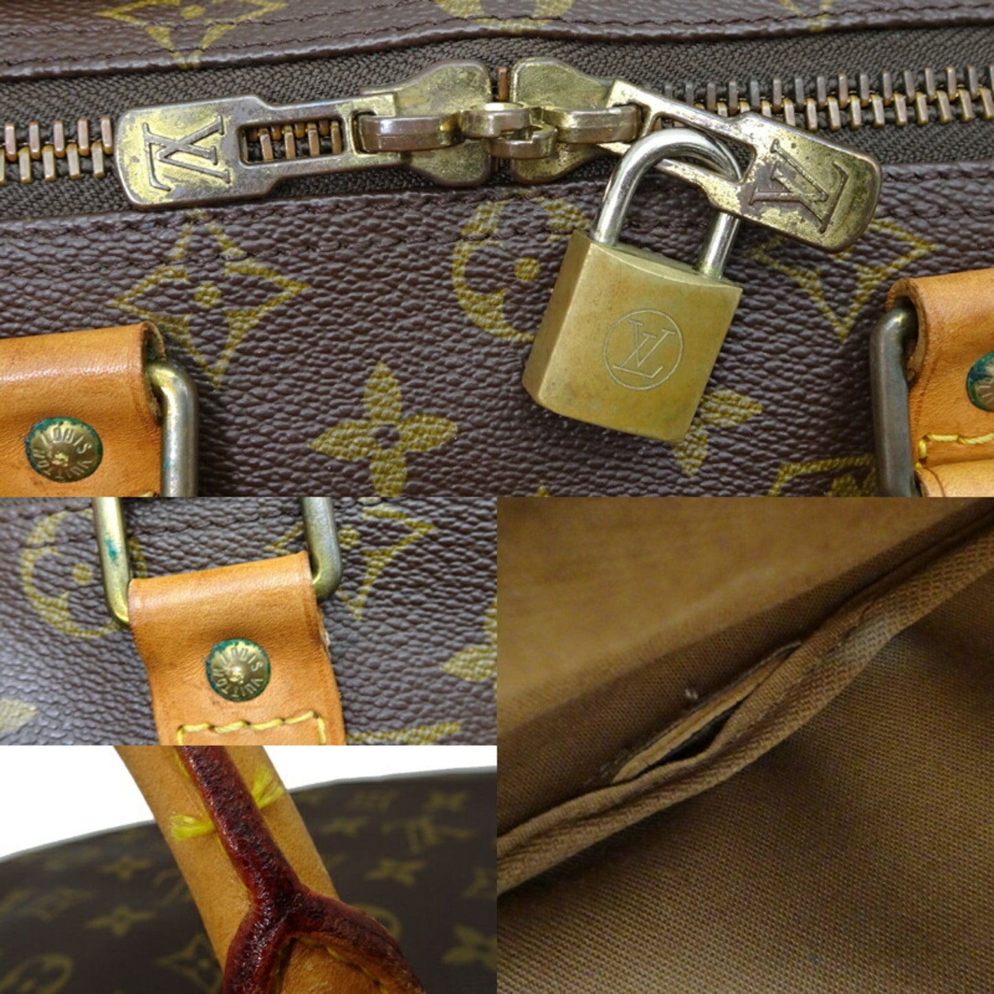 Louis Vuitton Keepall 45 Brown Canvas Travel Bag