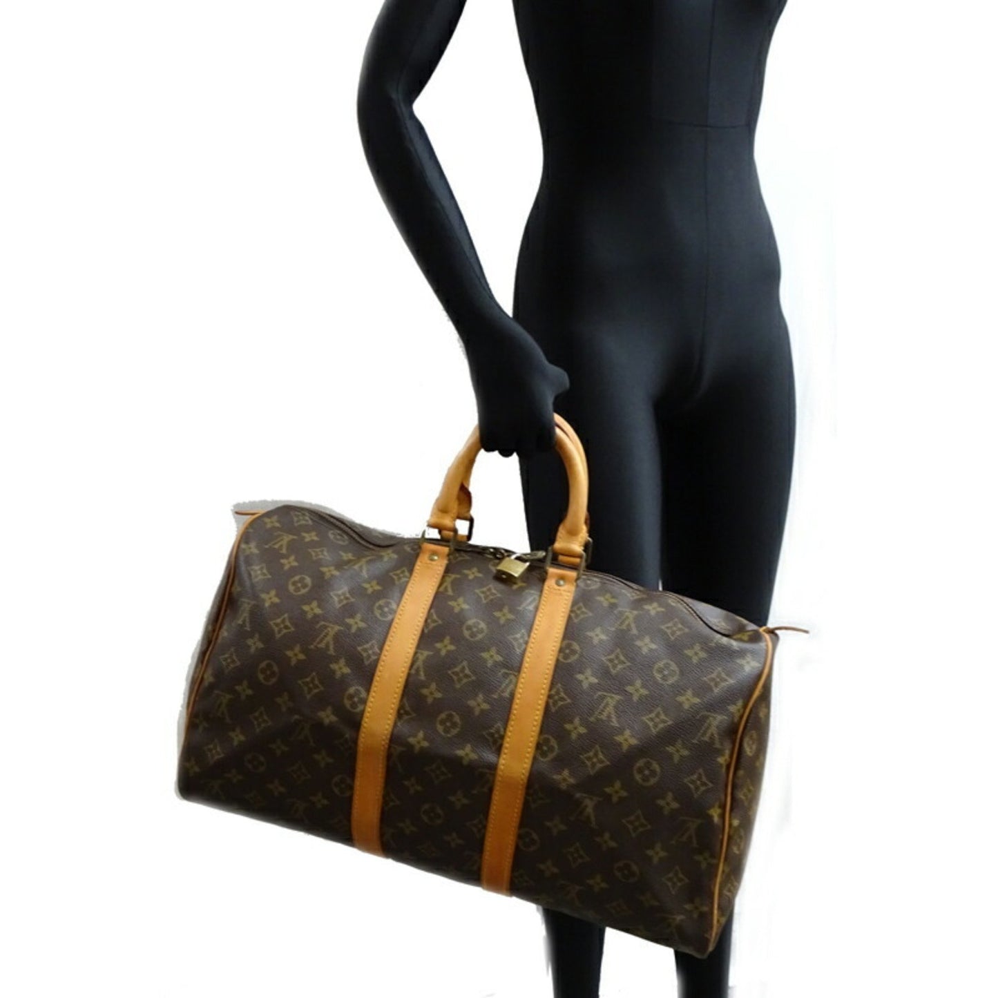 Louis Vuitton Keepall 45 Brown Canvas Travel Bag