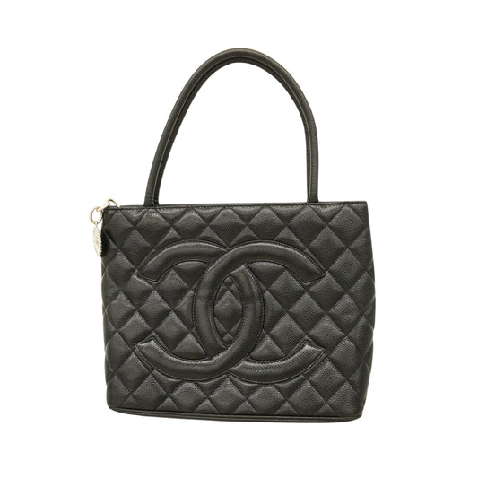 Chanel Black Leather Tote Bag