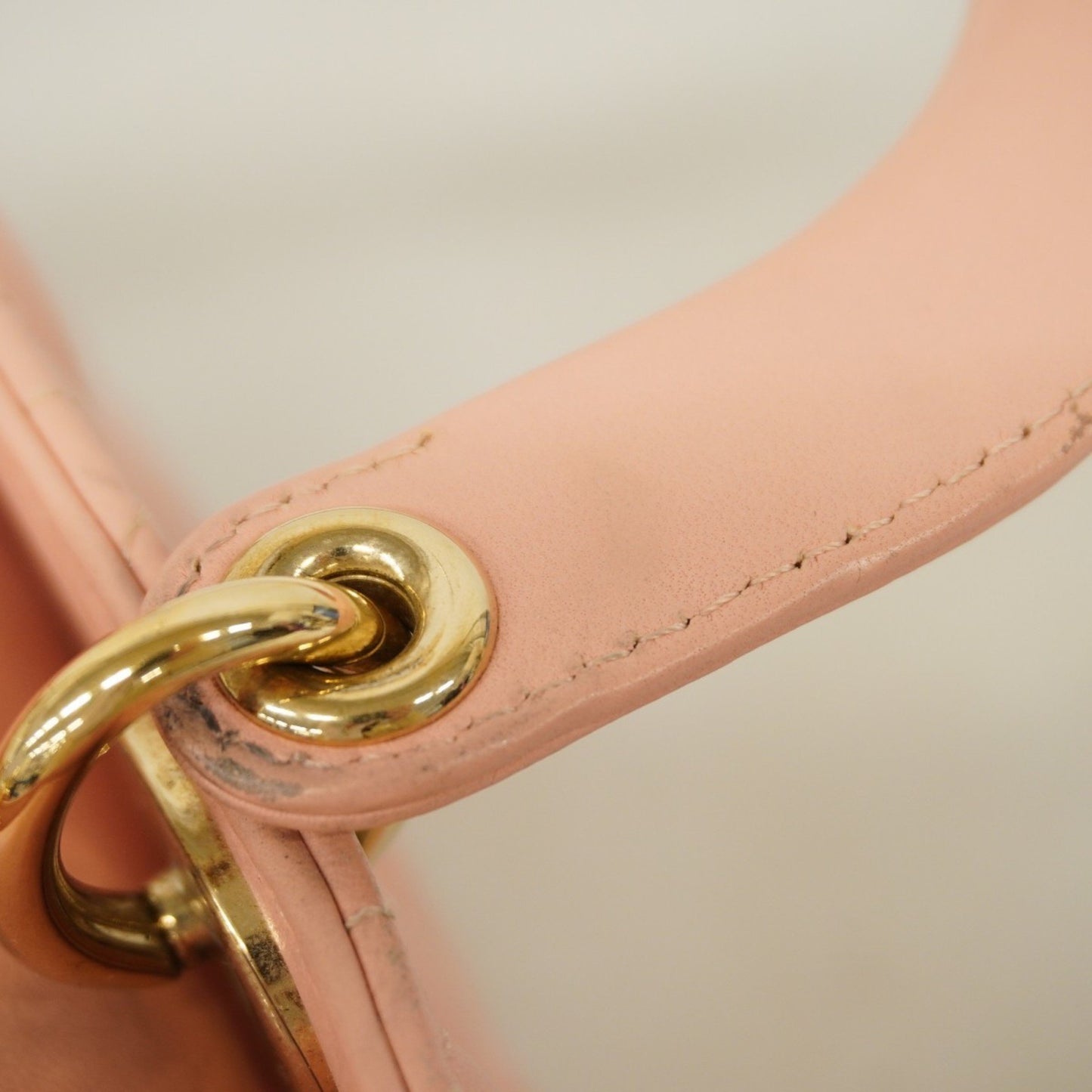 Dior Lady Dior Pink Leather Hand Bag