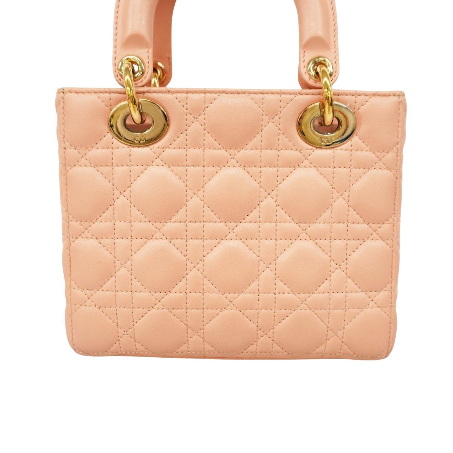 Dior Lady Dior Pink Leather Hand Bag