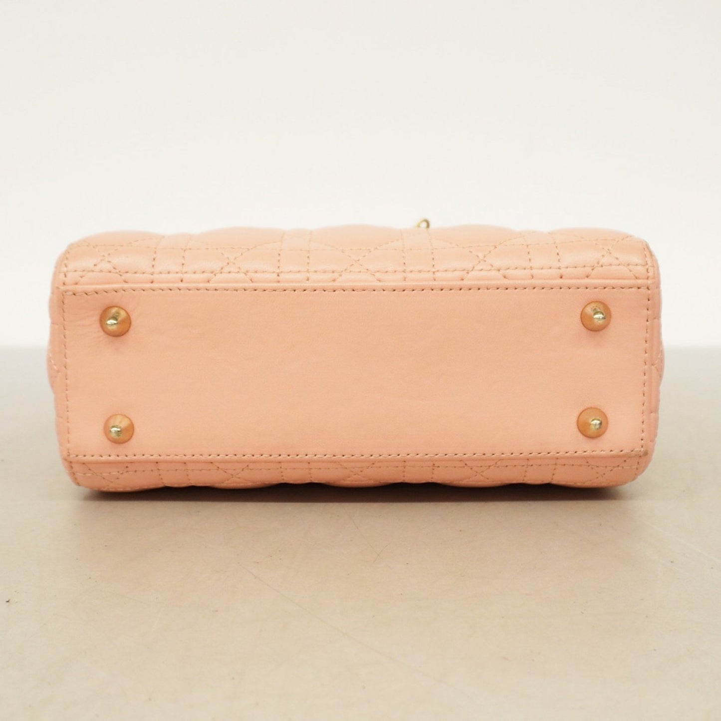 Dior Lady Dior Pink Leather Hand Bag