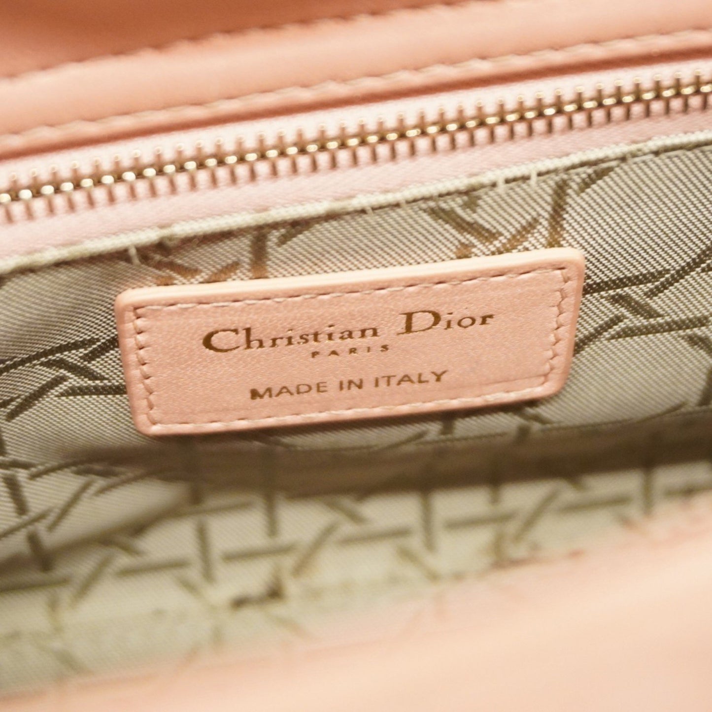 Dior Lady Dior Pink Leather Hand Bag