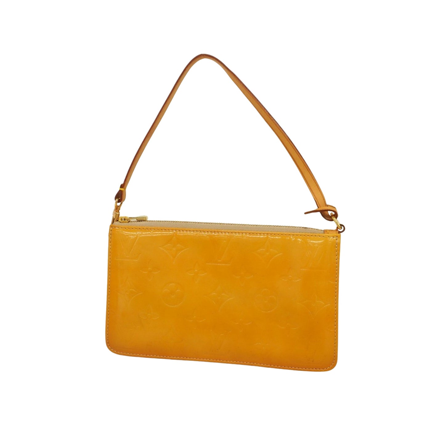 Louis Vuitton Lexington Yellow Patent Leather Clutch Bag