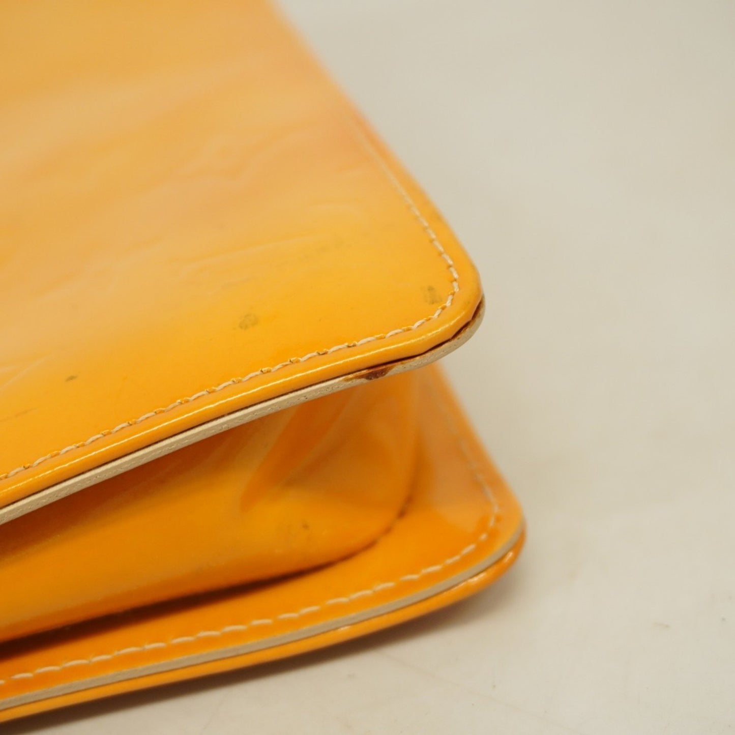 Louis Vuitton Lexington Yellow Patent Leather Clutch Bag