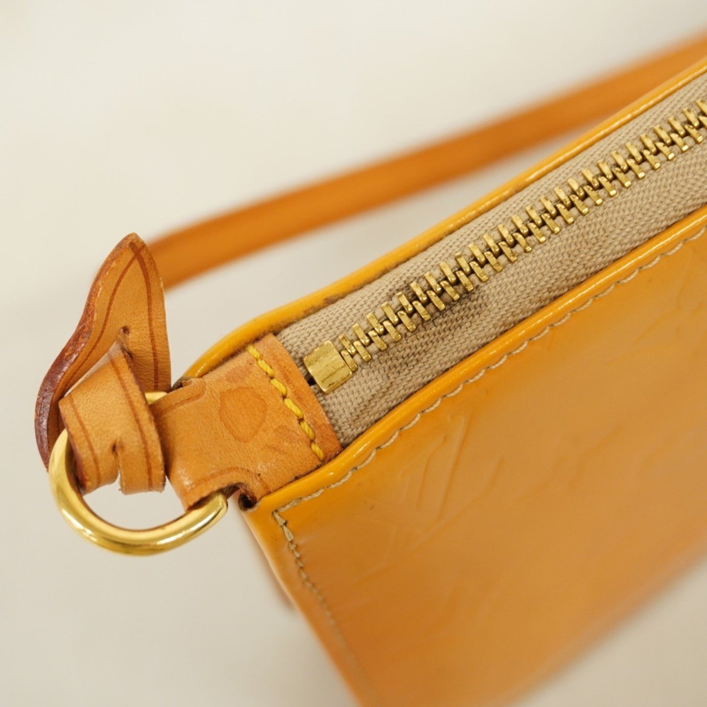 Louis Vuitton Lexington Yellow Patent Leather Clutch Bag